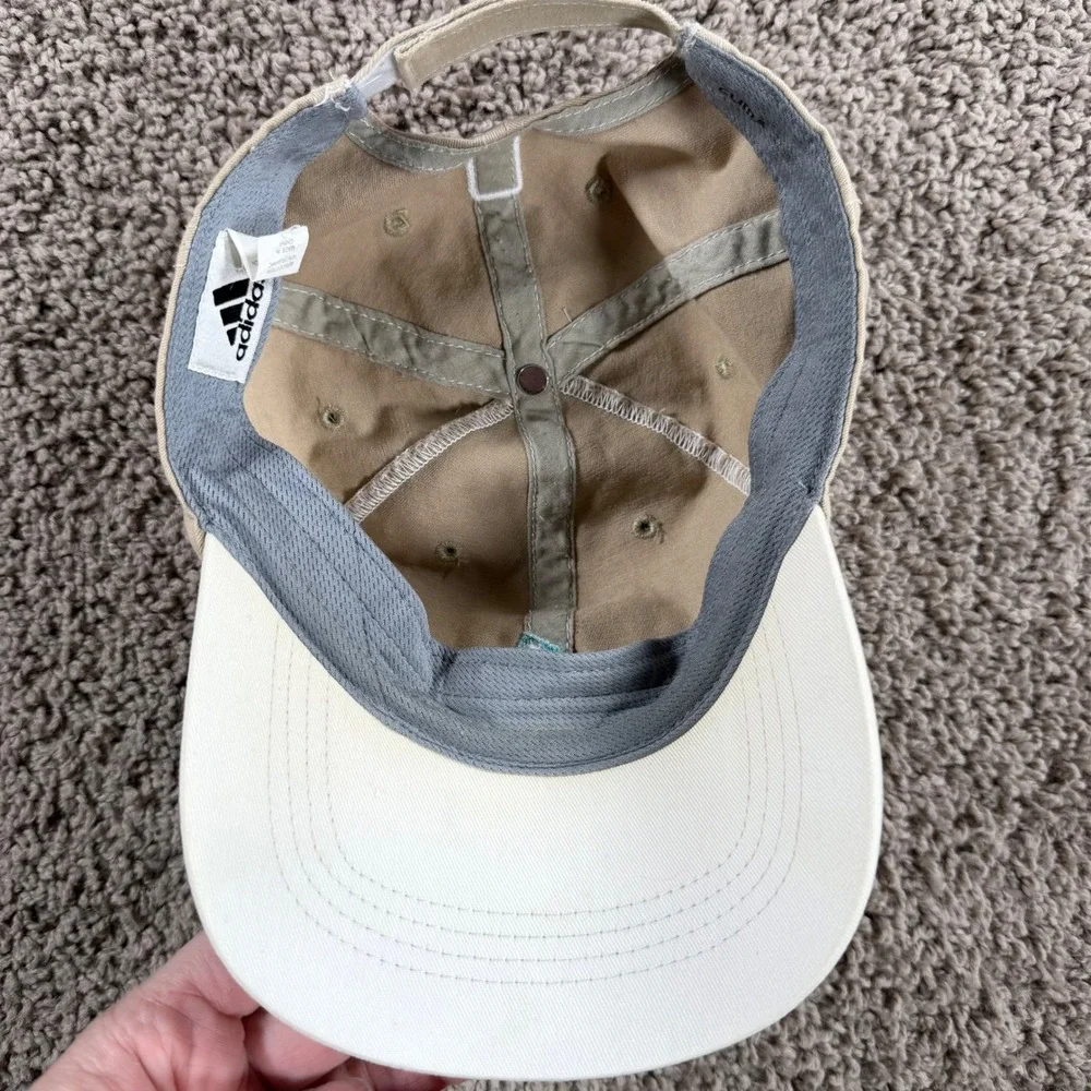 Adidas Beige One Size Fits All Baseball Cap snapback hat athletic athleisure gym
